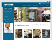 Tablet Screenshot of innovatelifts.com